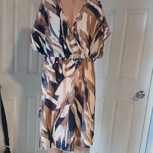 SHEIN Multicolor Abstract Midi Dress